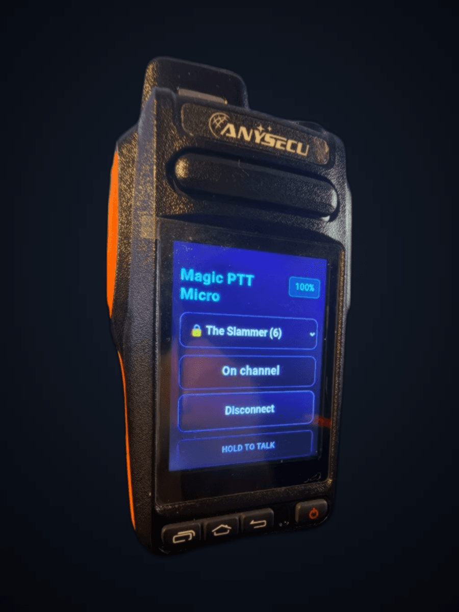 Anysecu Y18 running Magic PTT Micro on The Slammer