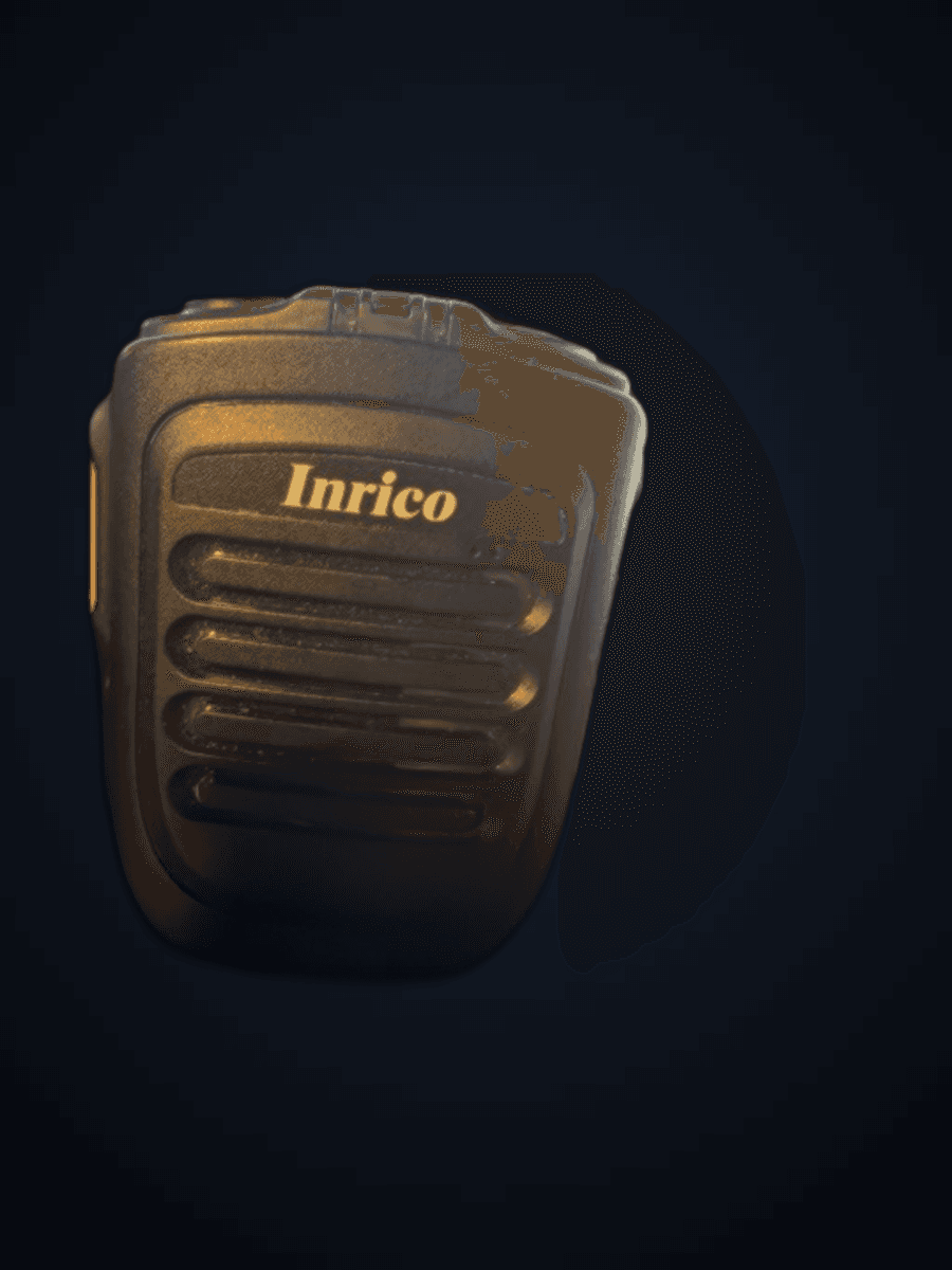 Inrico Bluetooth speaker-mic with orange side PTT