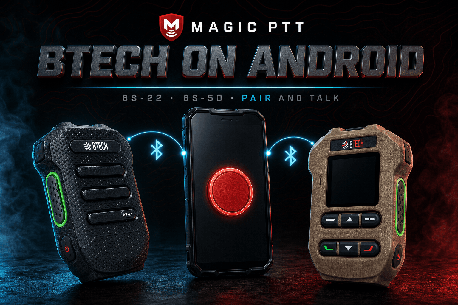 Magic PTT with BTech mic on Android